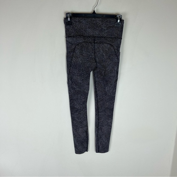 Lululemon Fast and Free Tight II 25" Free Spirit Grey Black Leggings Size 4 B27 - Picture 8 of 10